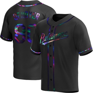 Youth Noah Denoyer Baltimore Orioles Replica Black Holographic Alternate Jersey