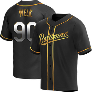 Youth Toby Welk Baltimore Orioles Replica Black Golden Alternate Jersey